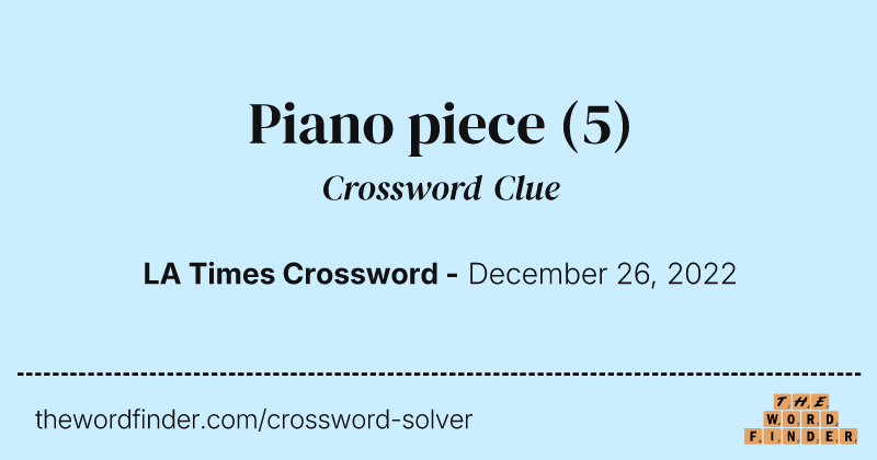 Piano piece crossword clue image