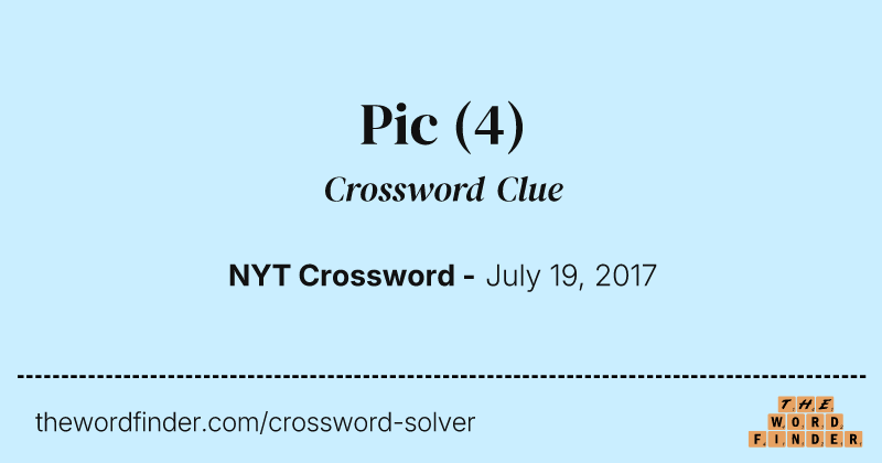Pic crossword clue image