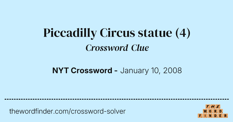 Piccadilly Circus statue crossword clue image