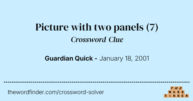 Picture with two panels crossword clue image