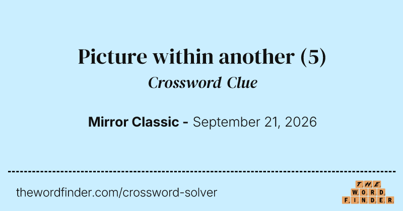 Picture within another crossword clue image