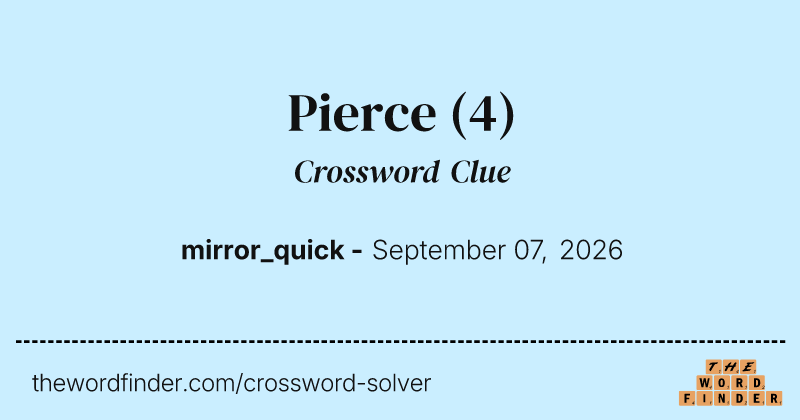 Pierce crossword clue image