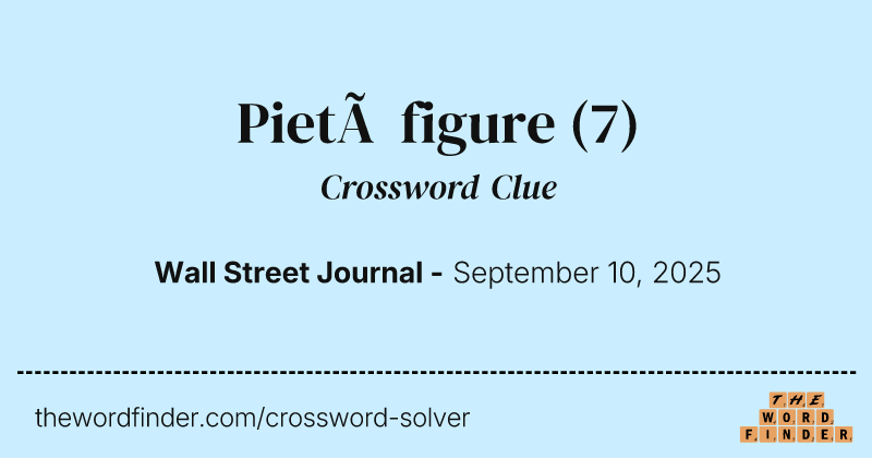 Pietà figure crossword clue image