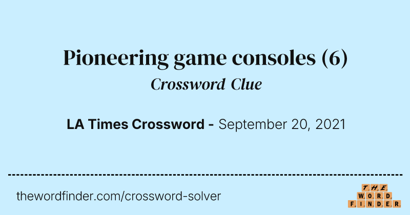 Pioneering game consoles crossword clue image
