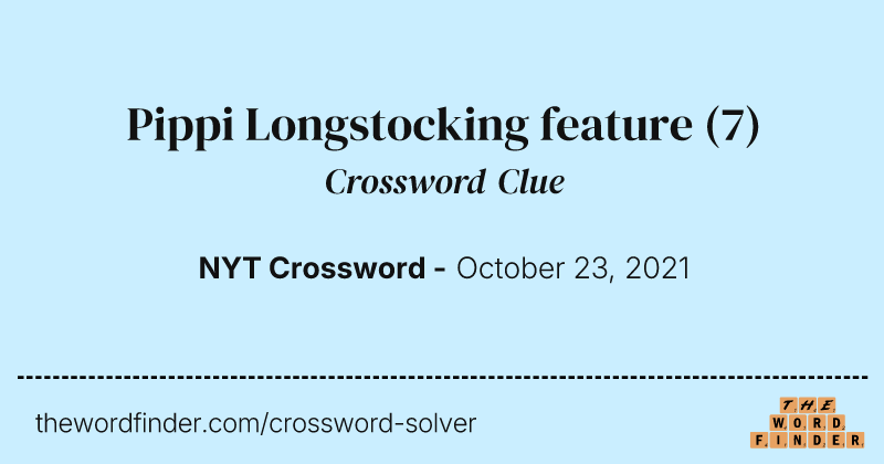 Pippi Longstocking feature crossword clue image
