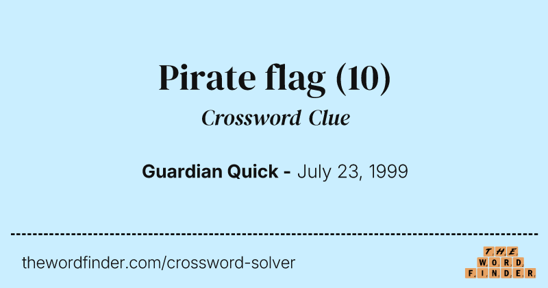 Pirate flag crossword clue image