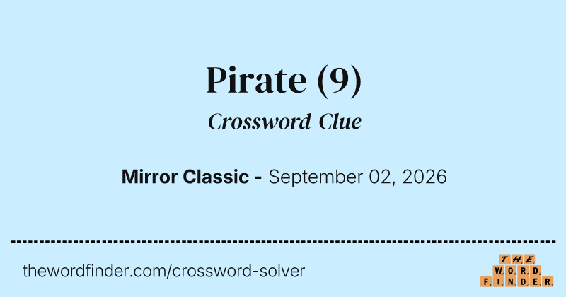 Pirate crossword clue image