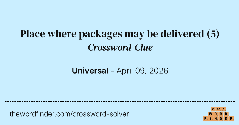 Place where packages may be delivered crossword clue image