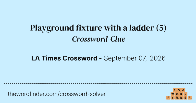 Playground fixture with a ladder crossword clue image