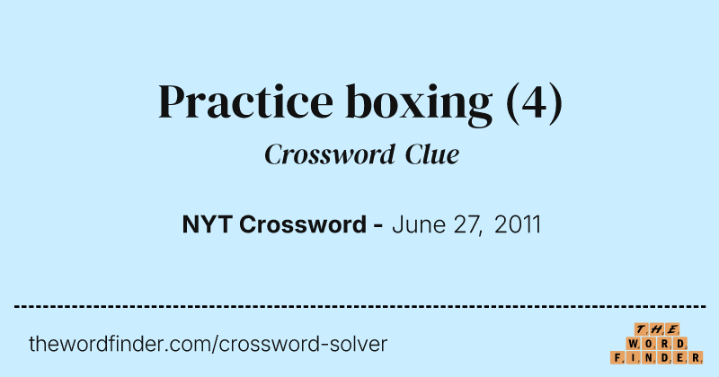 Practice boxing crossword clue image