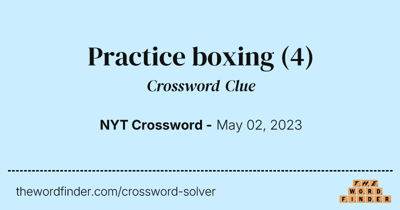 Practice boxing crossword clue image