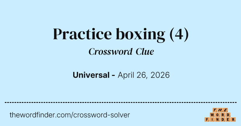 Practice boxing crossword clue image