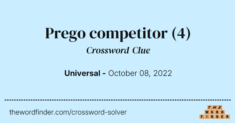 Prego competitor crossword clue image