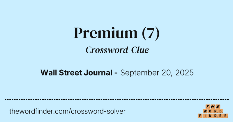 Premium crossword clue image