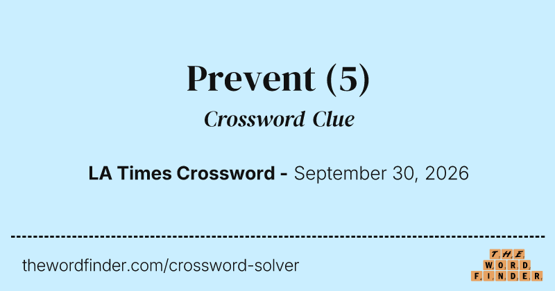 Prevent crossword clue image