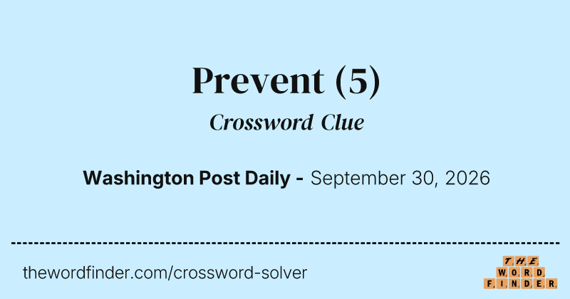 Prevent crossword clue image