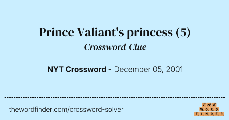 Prince Valiant's princess crossword clue image