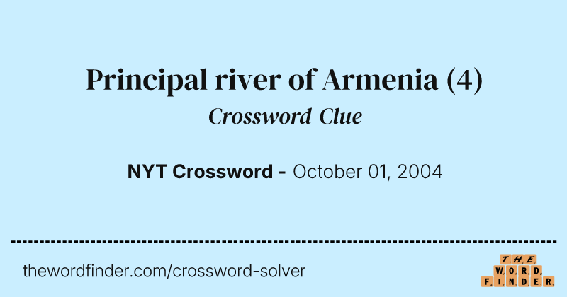 Principal river of Armenia crossword clue image