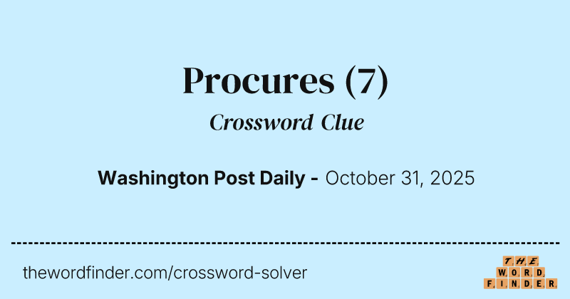 Procures crossword clue image