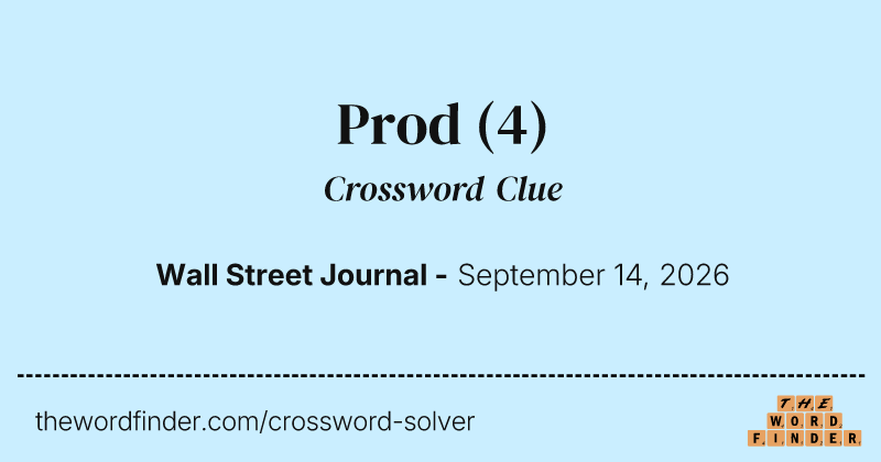 Prod crossword clue image