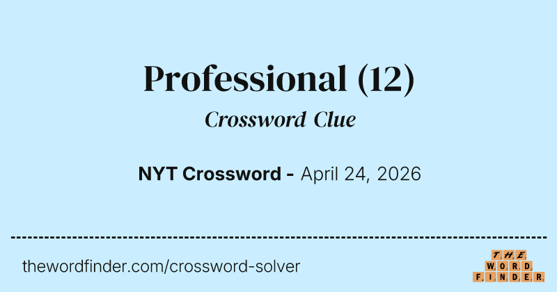 Professional crossword clue image