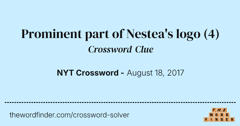 Prominent part of Nestea's logo crossword clue image