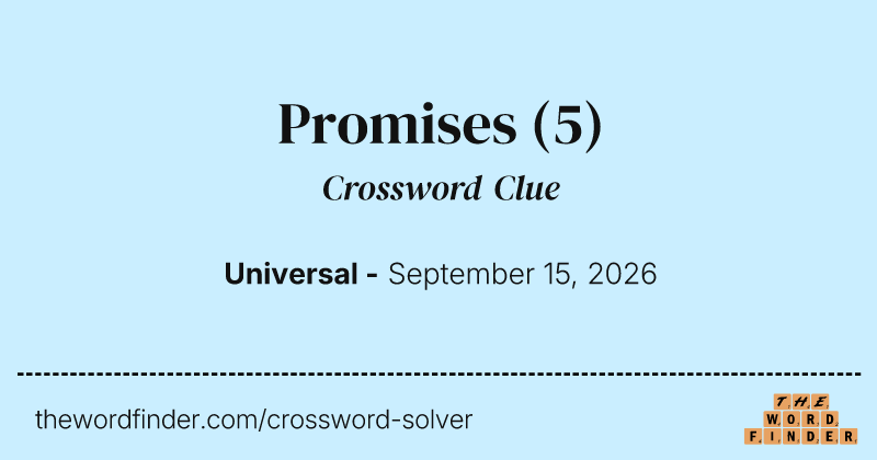 Promises crossword clue image