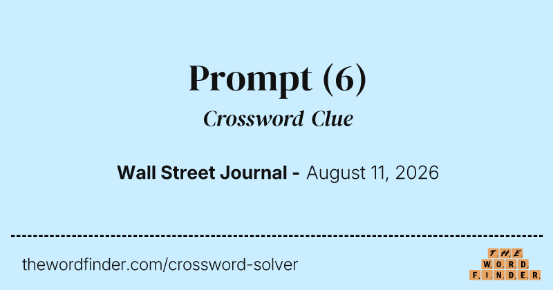 Prompt crossword clue image
