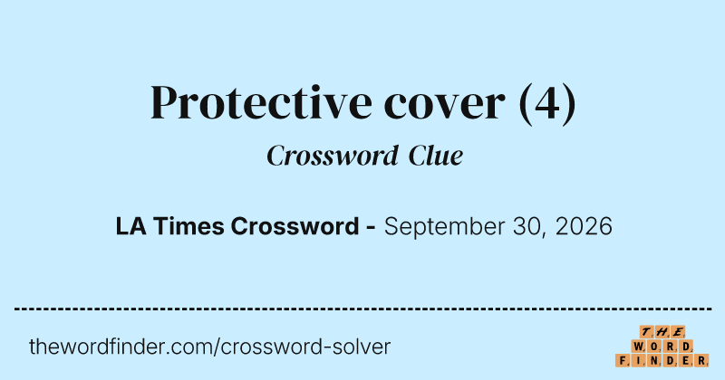 Protective cover crossword clue image
