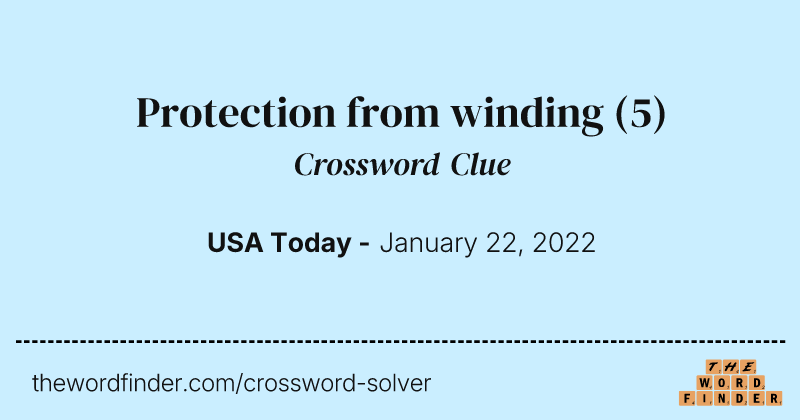 Protection from winding crossword clue image