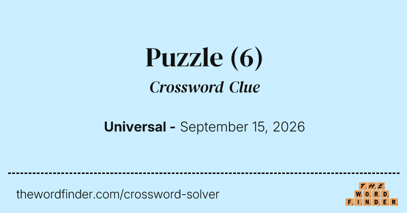 Puzzle crossword clue image