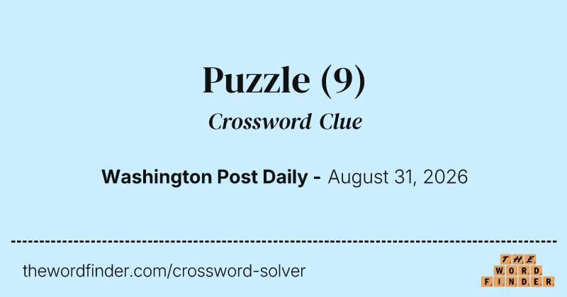 Puzzle crossword clue image