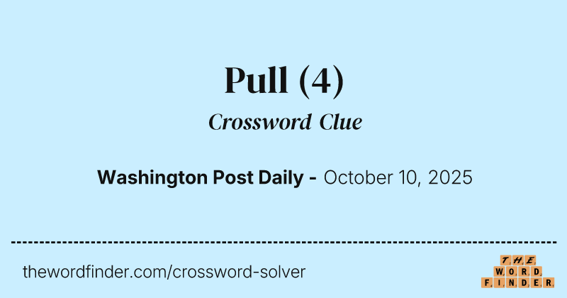 Pull crossword clue image