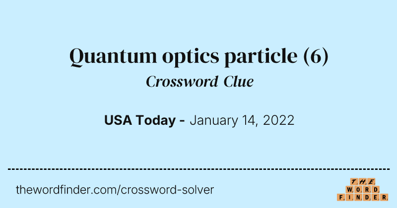 Quantum optics particle crossword clue image
