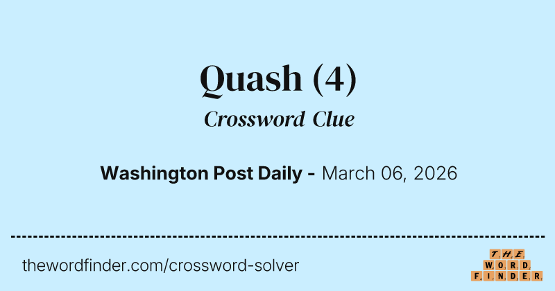 Quash crossword clue image