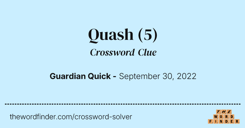 Quash crossword clue image