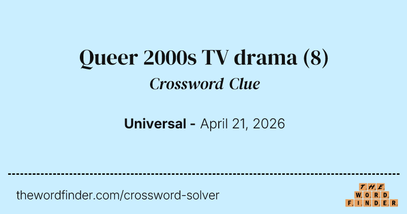 Queer 2000s TV drama crossword clue image