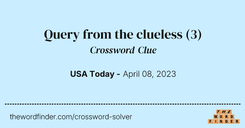 Query from the clueless crossword clue image