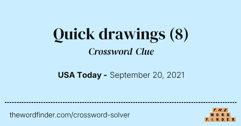 Quick drawings crossword clue image
