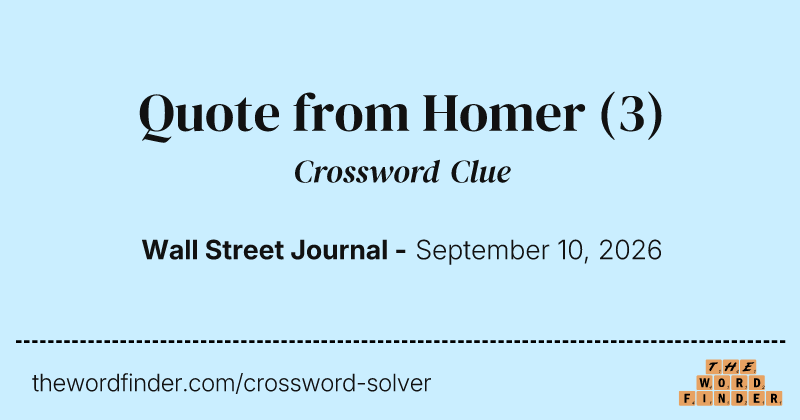 Quote from Homer crossword clue image