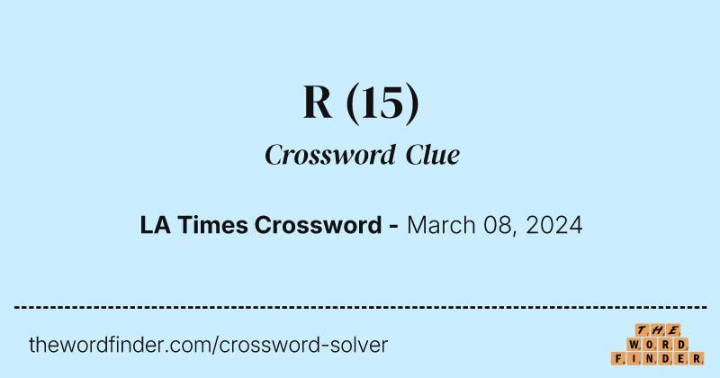 R crossword clue image