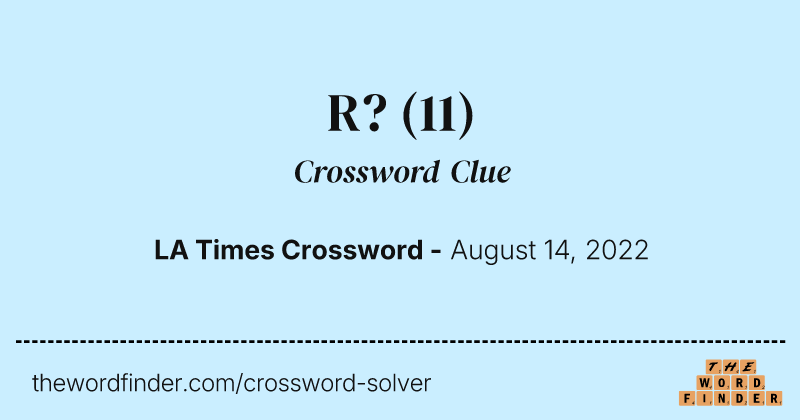 R? crossword clue image