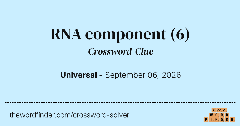RNA component crossword clue image