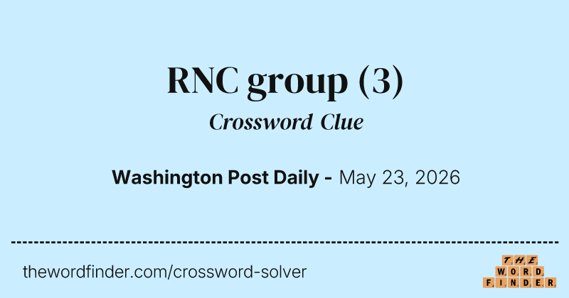 RNC group crossword clue image