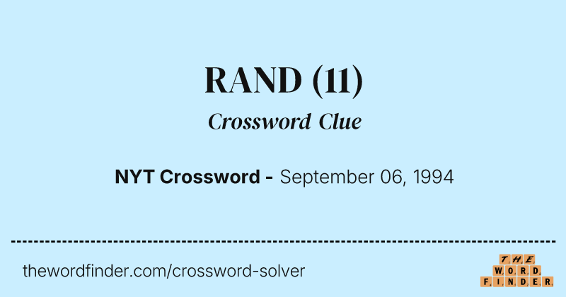 RAND crossword clue image