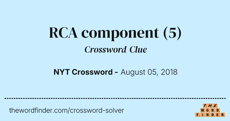 RCA component crossword clue image