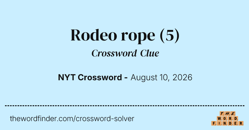 Rodeo rope crossword clue image