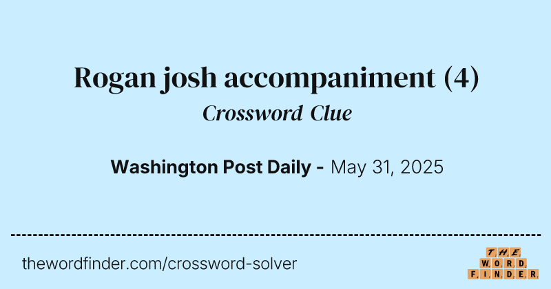 Rogan josh accompaniment crossword clue image