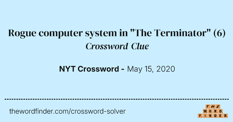 Rogue computer system in "The Terminator" crossword clue image
