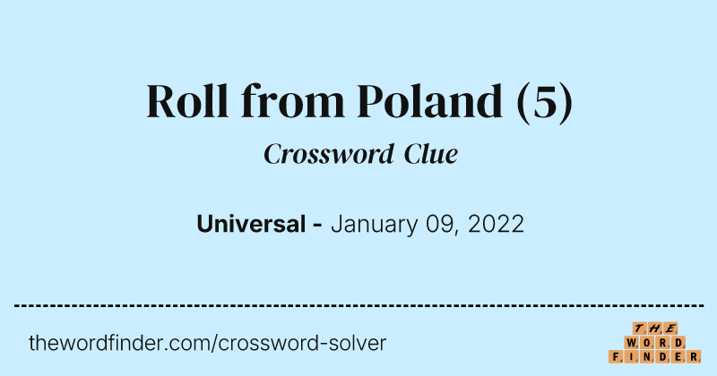 Roll from Poland crossword clue image